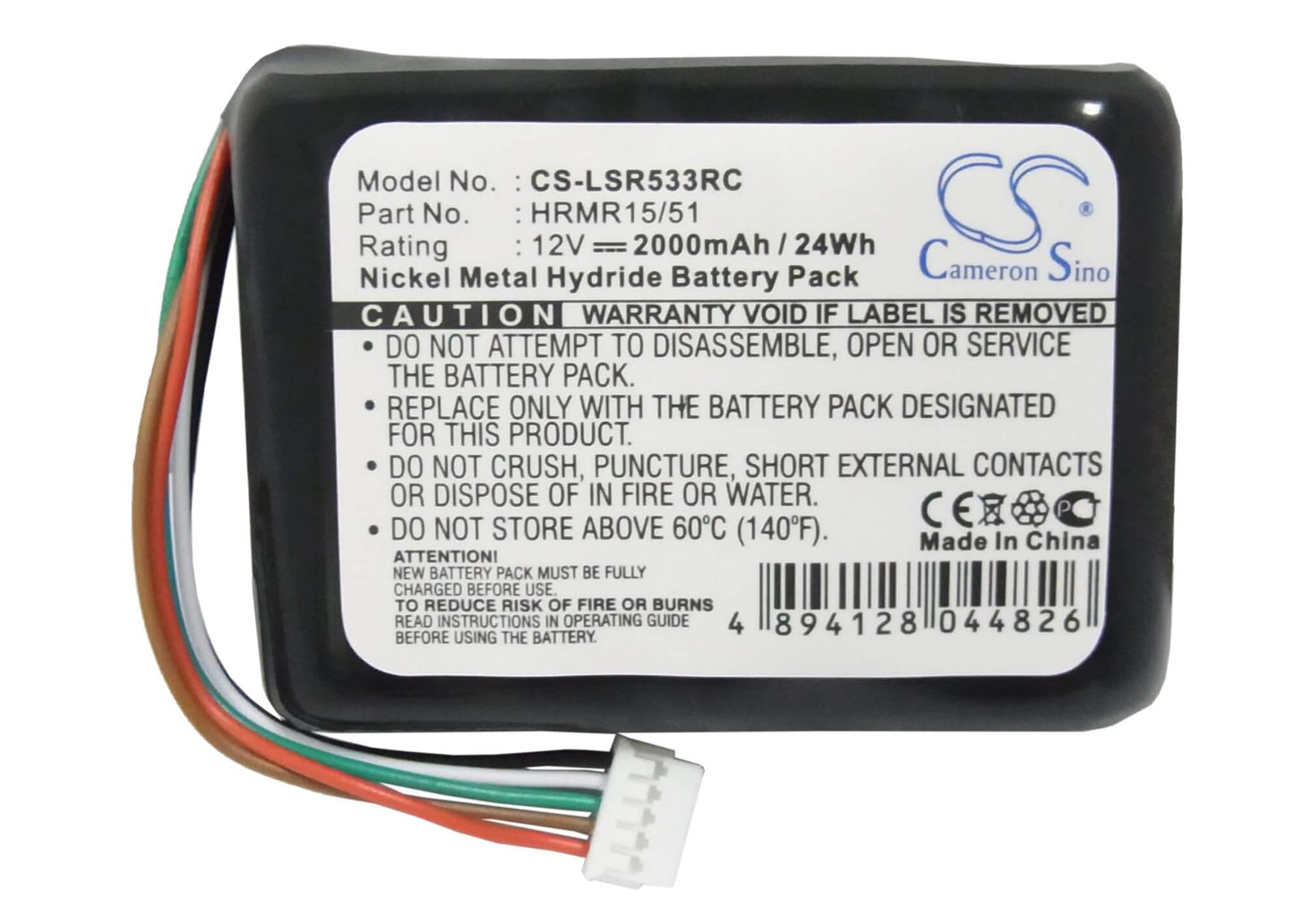 12.0V, 2000mAh, Ni-MH Battery fits Logitech, Squeezebox Radio, Xr0001, 24Wh