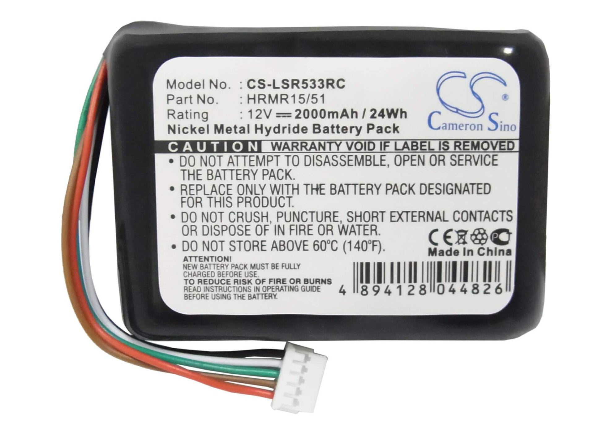 12.0V, 2000mAh, Ni-MH Battery fits Logitech, Squeezebox Radio, Xr0001, 24Wh