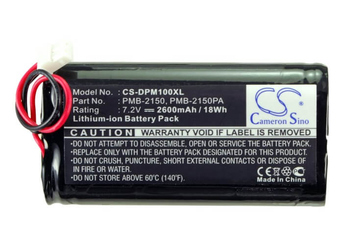 7.2V, 2600mAh, Li-ion Battery fits Dam, Pm100-bmb, Pm100-dk, 18.72Wh