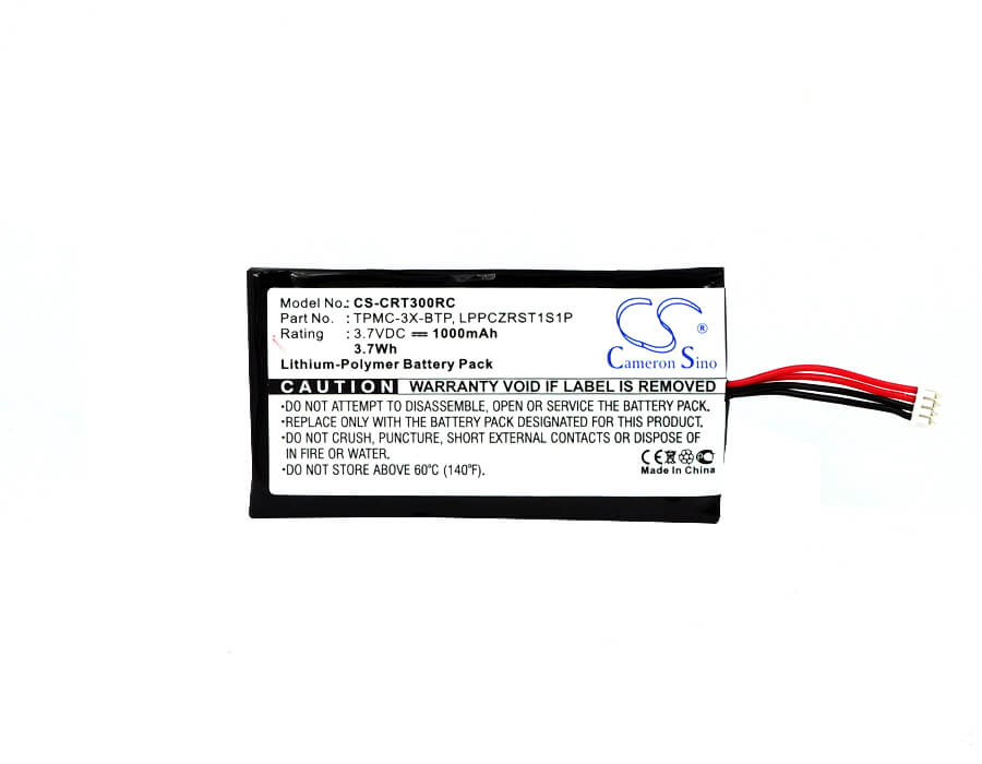 3.7V, 1000mAh, Li-Polymer Battery fits Crestron, Mtx-3, Prodigy Ptx3, 3.7Wh