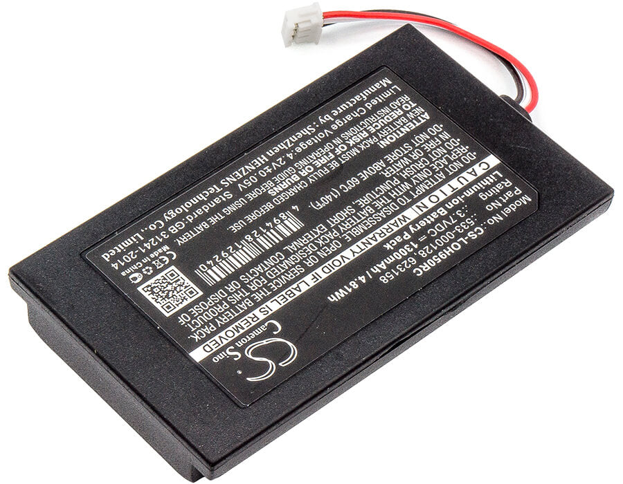 3.7V, 1300mAh, Li-Polymer Battery fits Logitech, 915-000257, 915-000260, 4.81Wh