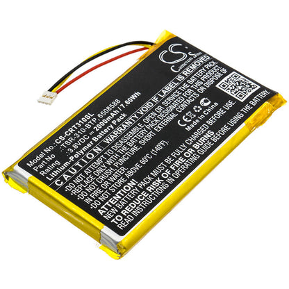 3.8V, 2000mAh, Li-Polymer Battery fits Crestron, Tsr-310, Tsr-310 Handheld Touch Screen, 7.6Wh