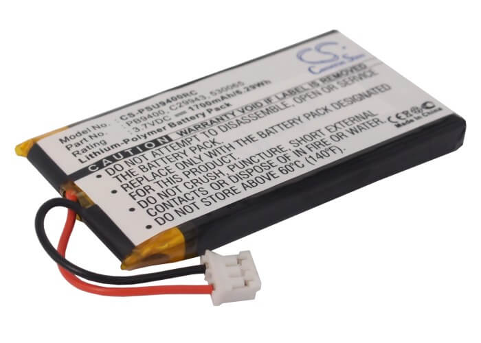 3.7V, 1700mAh, Li-Polymer Battery fits Philips, Pronto Tsu9300, Pronto Tsu-9300, 6.29Wh