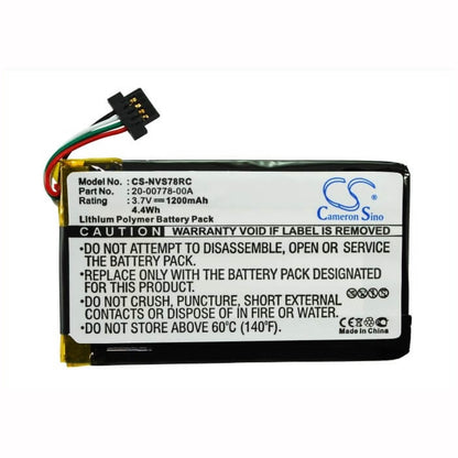 3.7V, 1200mAh, Li-Polymer Battery fits Nevo, Sl, 4.44Wh