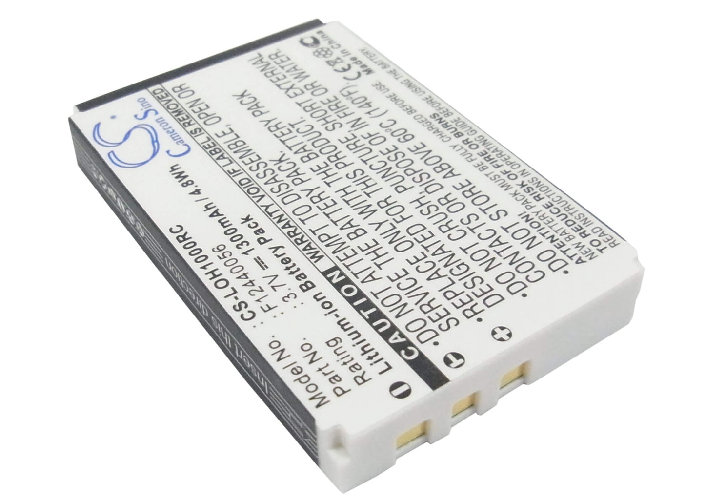 3.7V, 1300mAh, Li-ion Battery fits Logitech, C-lr65, C-rl65, 4.81Wh