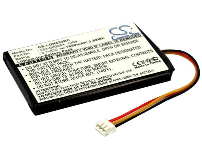 3.7V, 1050mAh, Li-ion Battery fits Logitech, 915-000198, Harmony Touch, 3.885Wh