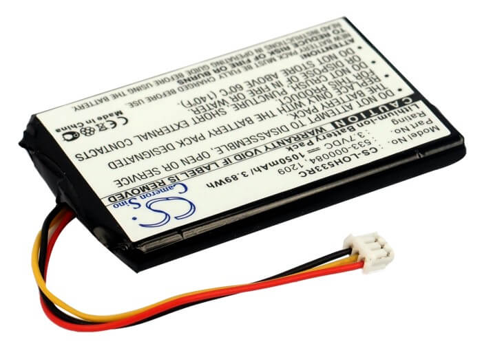 3.7V, 1050mAh, Li-ion Battery fits Logitech, 915-000198, Harmony Touch, 3.885Wh