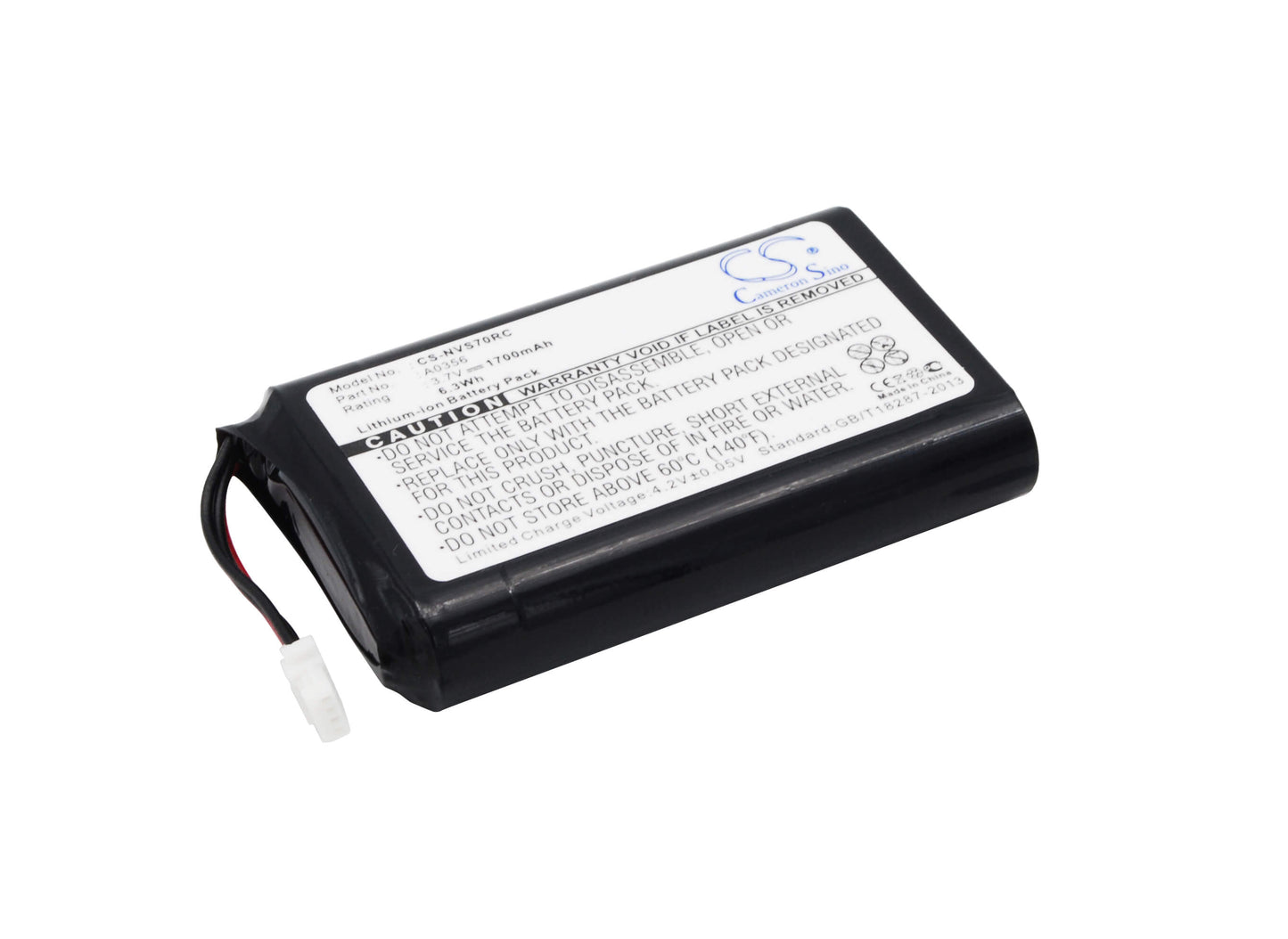 3.7V, 1700mAh, Li-ion Battery fits Nevo, S70, 6.29Wh