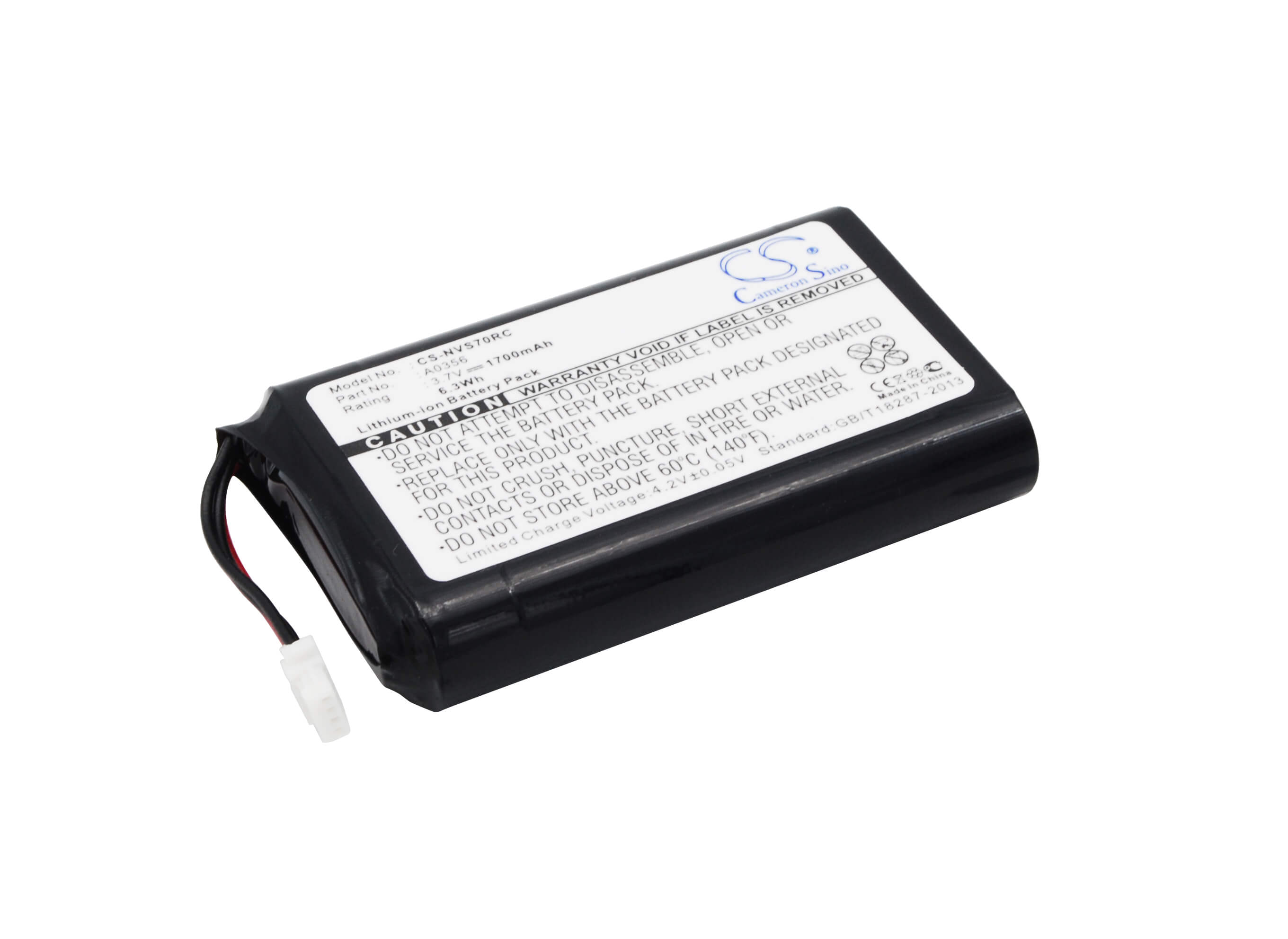 3.7V, 1700mAh, Li-ion Battery fits Nevo, S70, 6.29Wh