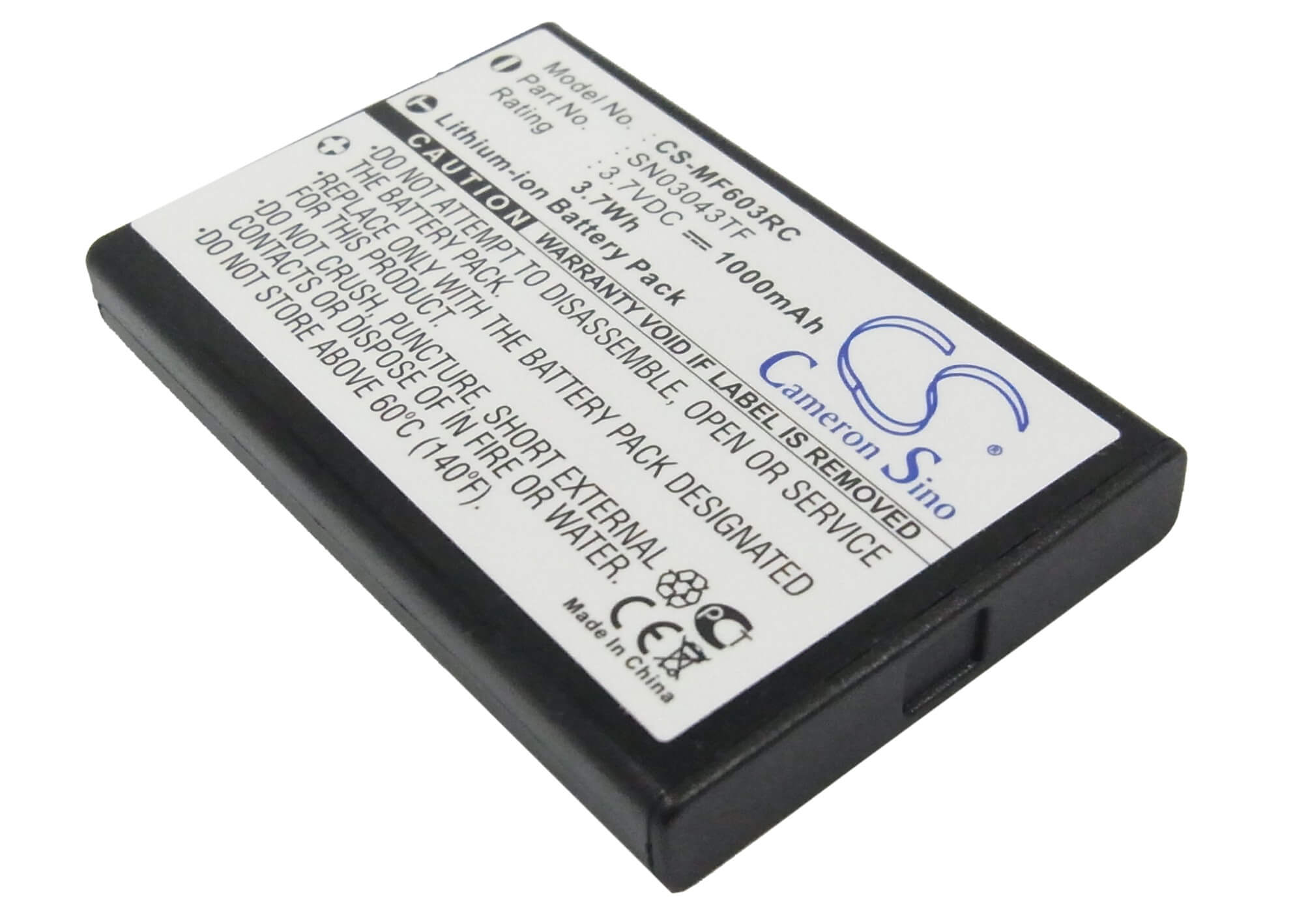 3.7V, 1000mAh, Li-ion Battery fits Acoustic Research, Arrx18g, 3.7Wh