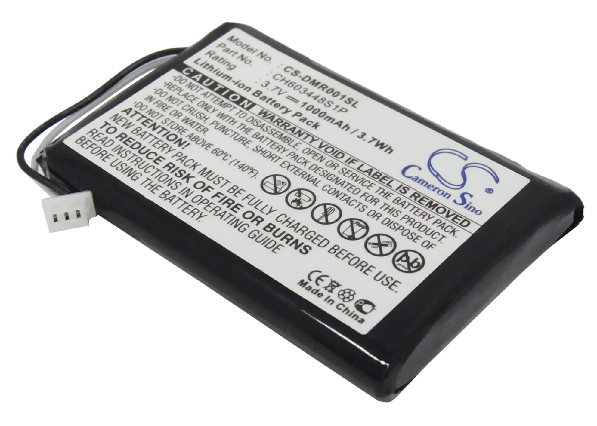 3.7V, 1000mAh, Li-ion Battery fits Espn, Dmr-1, 3.7Wh