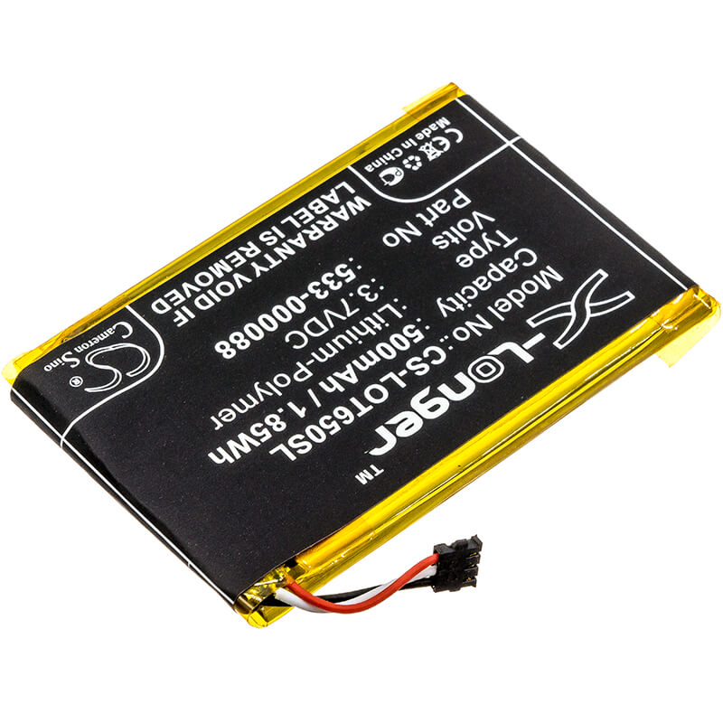 3.7V, 500mAh, Li-Polymer Battery fits Logitech, Mx Master, Touchpad T650, 1.85Wh