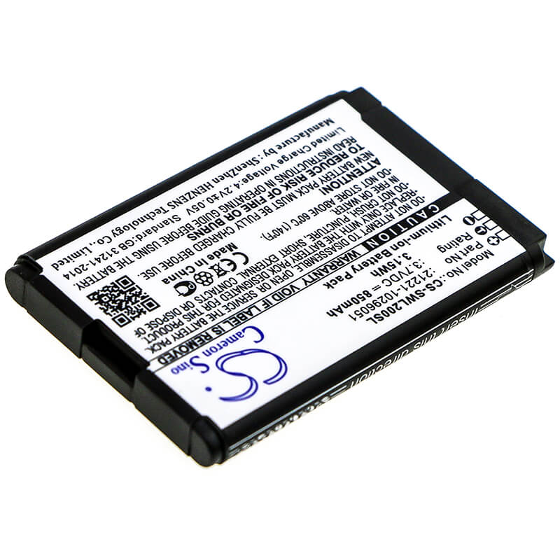 3.7V, 850mAh, Li-ion Battery fits Blu, Bluetooth Remote, Rcu, 3.145Wh