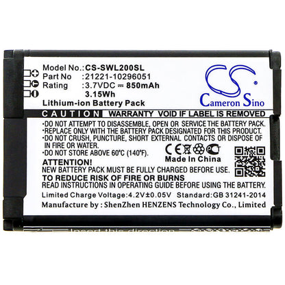 3.7V, 850mAh, Li-ion Battery fits Siemens, Rexton, Wl200ap, 3.145Wh