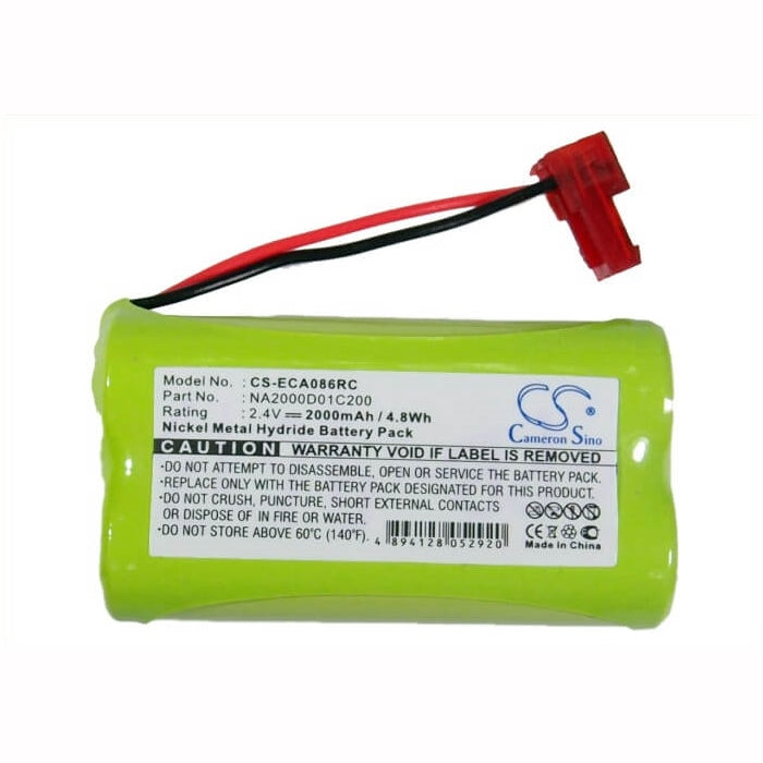 2.4V, 2000mAh, Ni-MH Battery fits Earmuff, 5455086, Control Vp Eehcvp Amfm, 4.8Wh