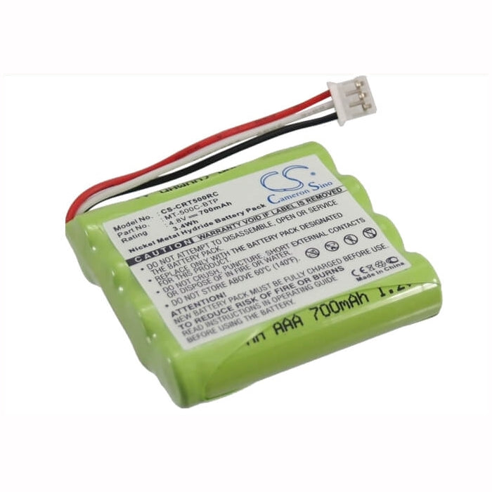 4.8V, 700mAh, Ni-MH Battery fits Crestron, Mt-500c, Mt-500c-rf, 3.36Wh