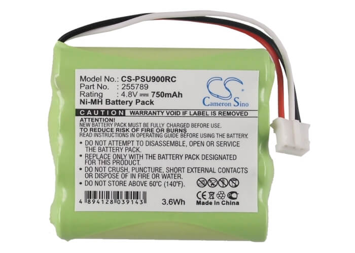 4.8V, 750mAh, Ni-MH Battery fits Philips, Pronto Pro 900, Tsu7000/37, 3.6Wh