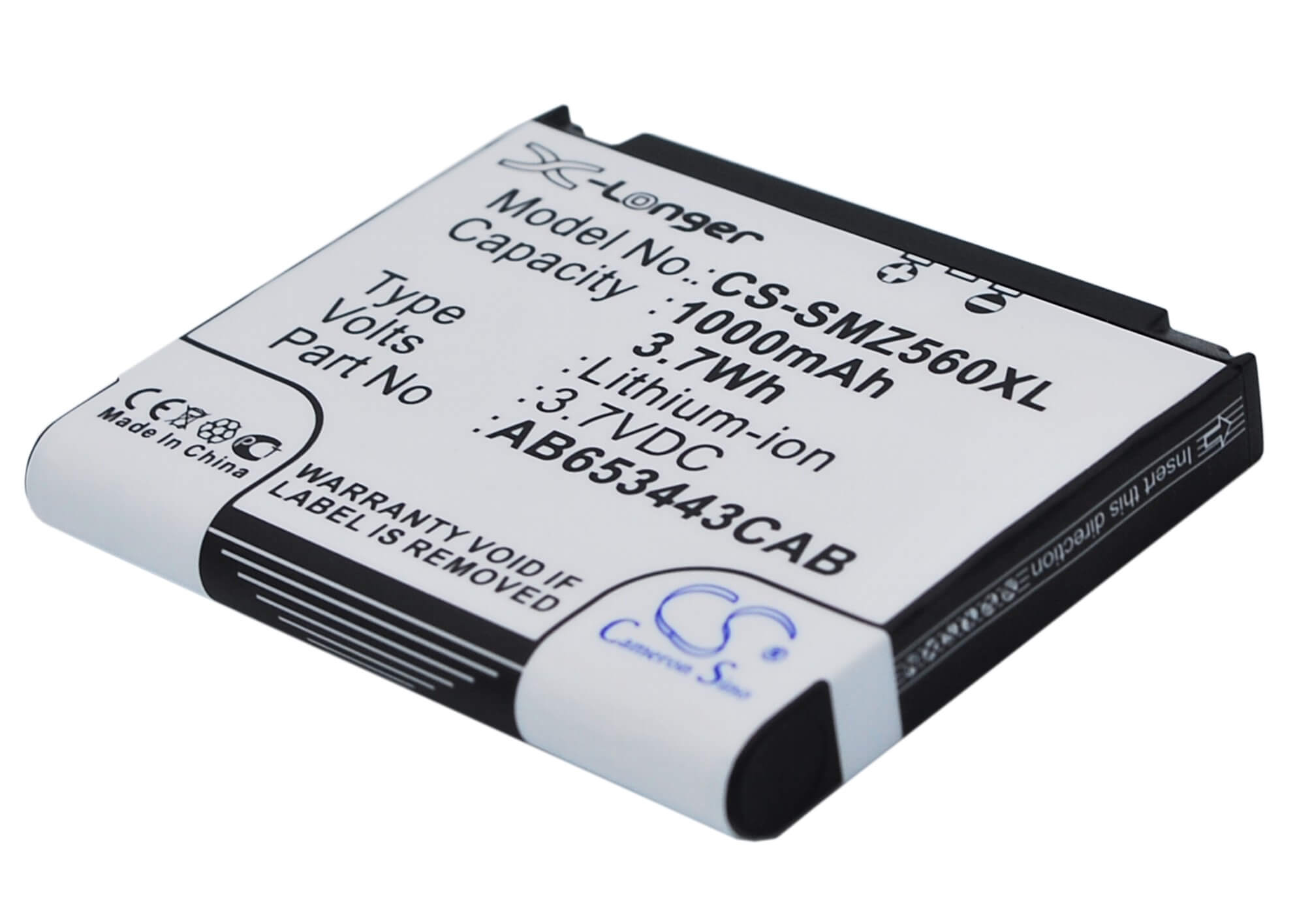 Remote Control 3.7V, 1000mAh, Li-ion Battery fits Samsung, Behold Sgh-t919, Behold T919, 3.7Wh