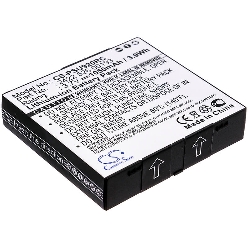 3.7V, 1050mAh, Li-ion Battery fits Philips, Pronto Tsu-9200, Pronto Tsu9200/37, 3.885Wh