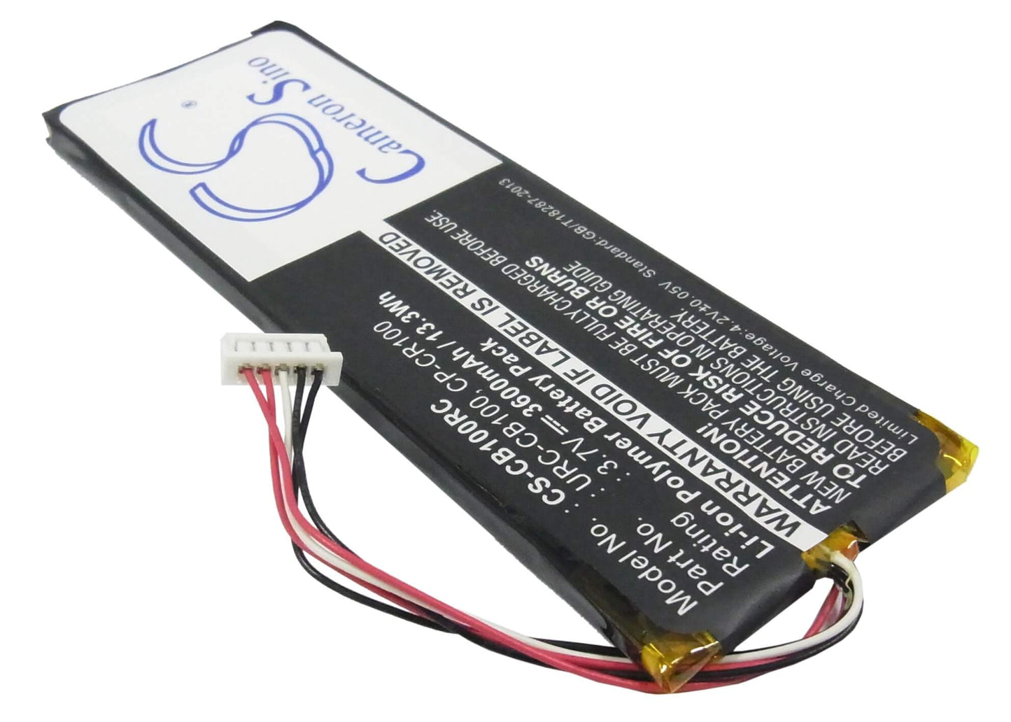 3.7V, 3600mAh, Li-Polymer Battery fits Sonos, Controller Cb100, Controller Cr100, 13.32Wh