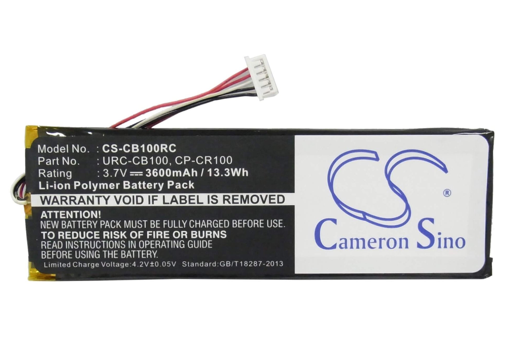3.7V, 3600mAh, Li-Polymer Battery fits Sonos, Controller Cb100, Controller Cr100, 13.32Wh