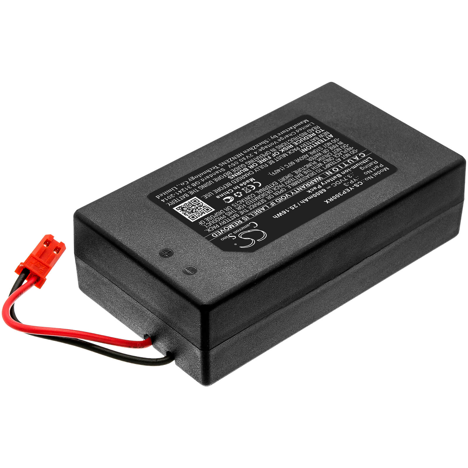 3.7V, 6800mAh, Li-ion Battery fits Yuneec, Q500, St10, 25.16Wh