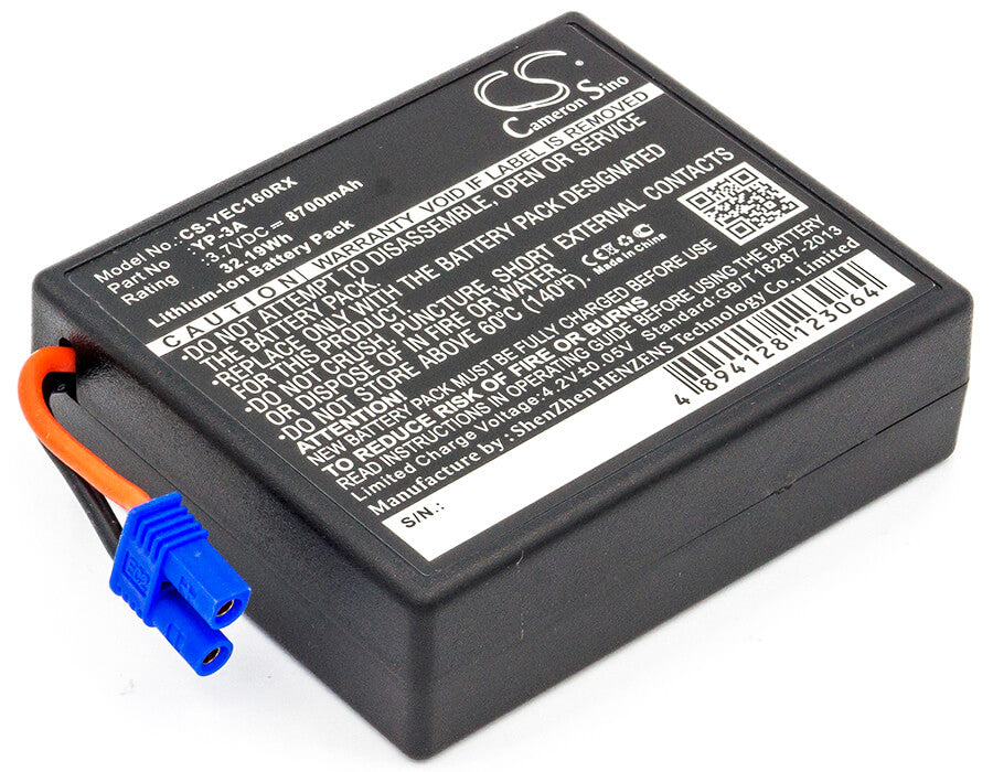 3.7V, 8700mAh, Li-ion Battery fits Yuneec, H480 Drone Remote Control, St16 Controller, 32.19Wh
