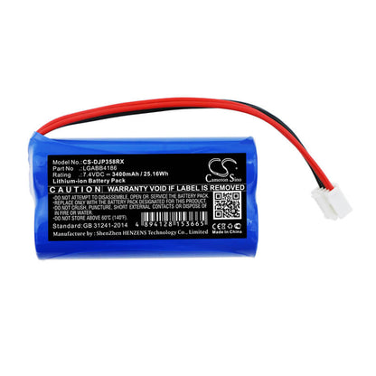 7.4V, 3400mAh, Li-ion Battery fits Dji, Gl358wb, Phantom 3 4k, 25.16Wh