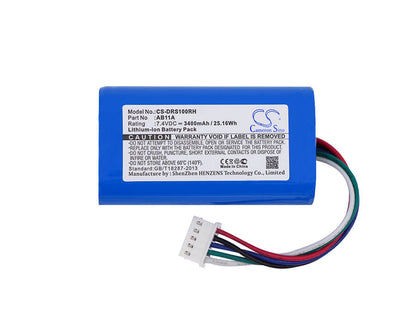 7.4V, 3400mAh, Li-ion Battery fits 3dr, Solo Transmitter, 25.16Wh