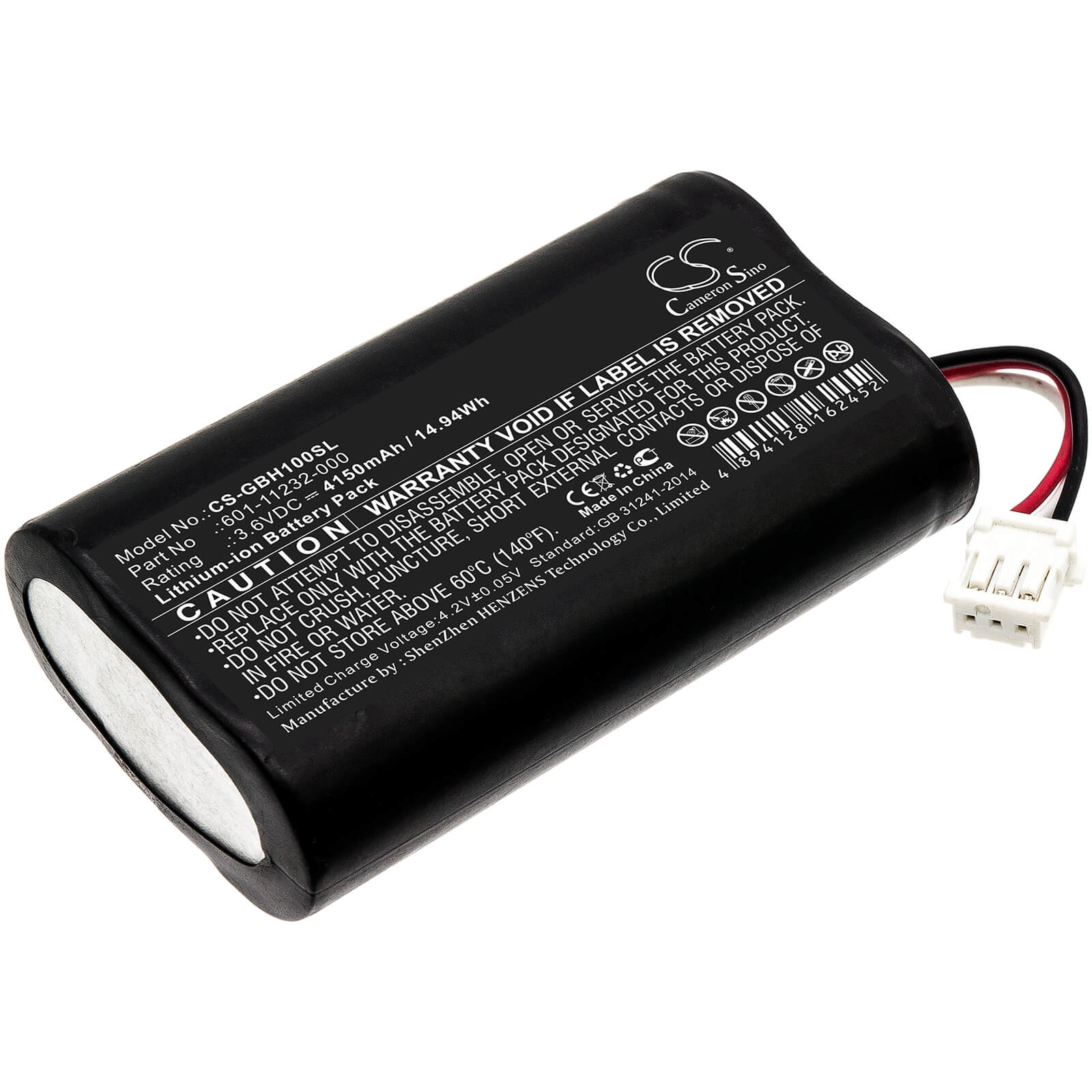 3.6V, 4150mAh, Li-ion Battery fits Gopro, Karma Remote Control, Kwbh1, 14.94Wh