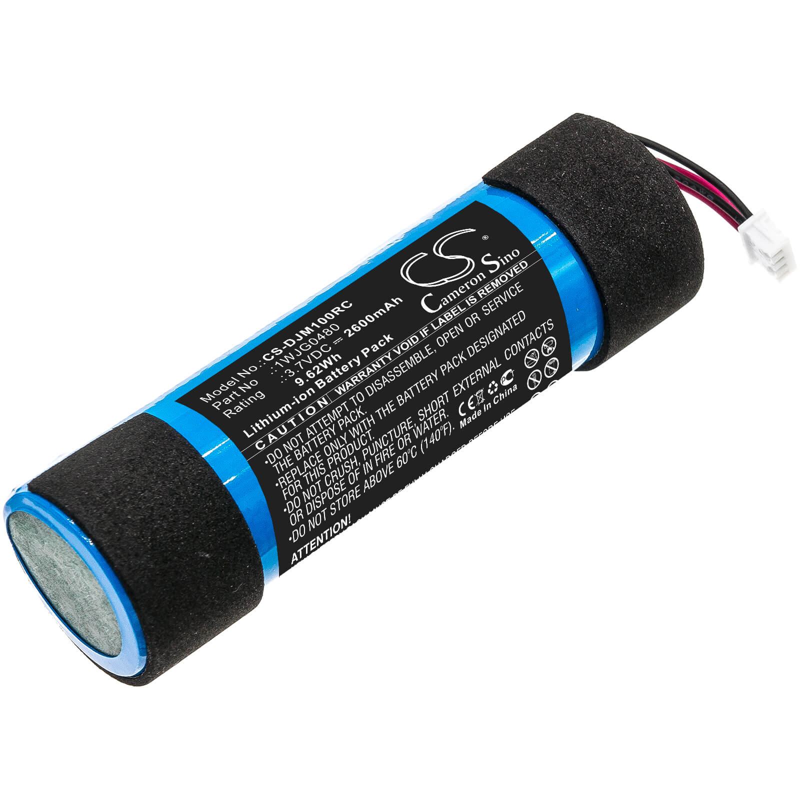 3.7V, 2600mAh, Li-ion Battery fits Dji, Mavic Mini Controller, 9.62Wh
