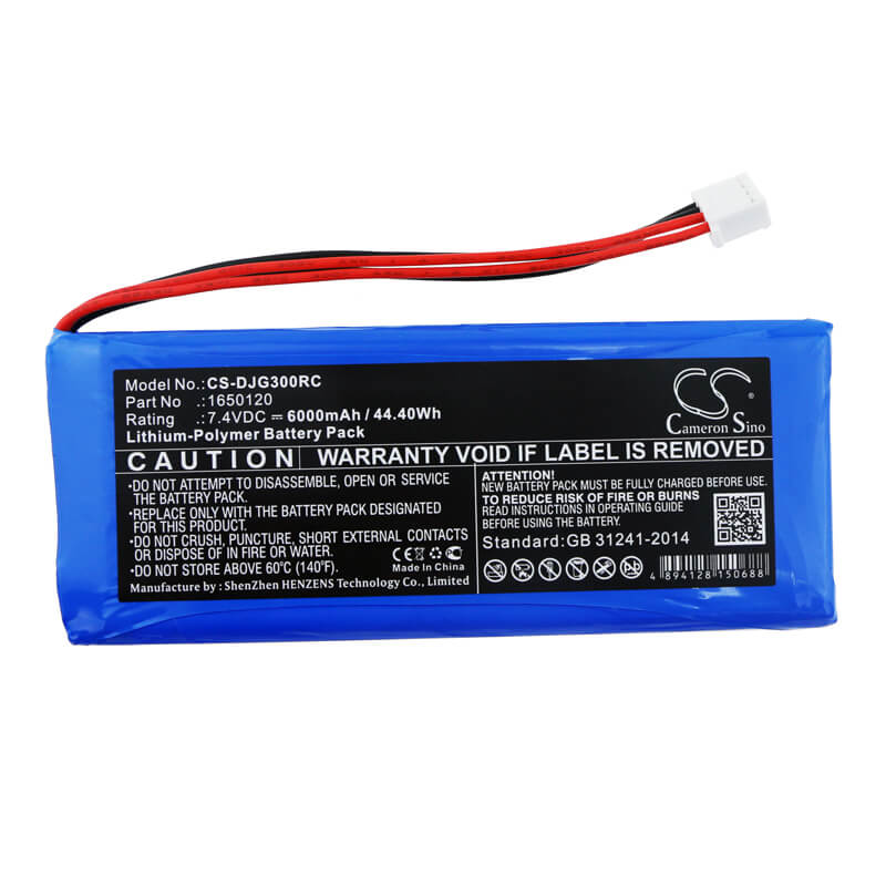 7.4V, 6000mAh, Li-Polymer Battery fits Dji, Gl300c, Gl300f, 44.4Wh