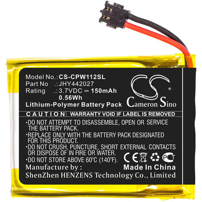 3.7V, 150mAh, Li-Polymer Battery fits Compustar, 2wt11r, 2wt11r-ss, 0.555Wh