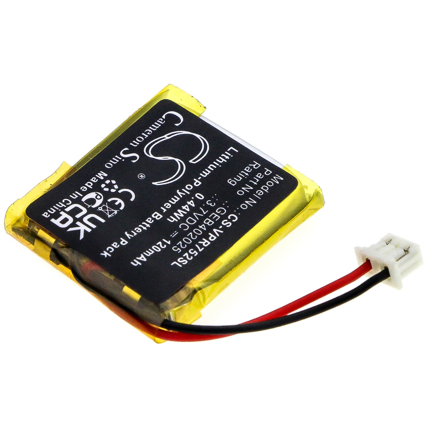 3.7V, 120mAh, Li-Polymer Battery fits Viper, 7351p, 7351v, 0.444Wh