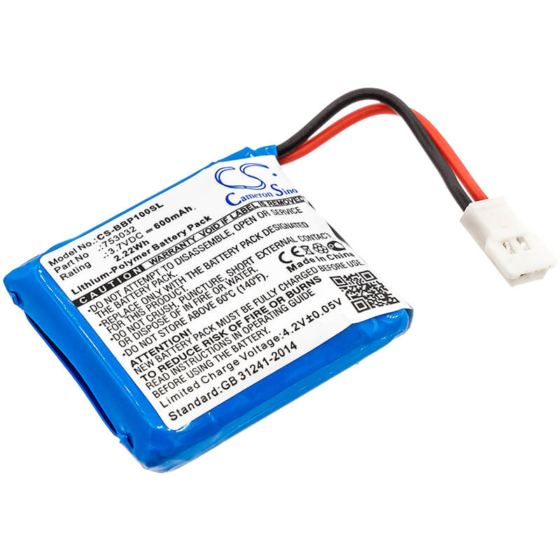 3.7V, 600mAh, Li-Polymer Battery fits Bee-bot, Floor Robot, Programmable Children's Toy, 2.22Wh