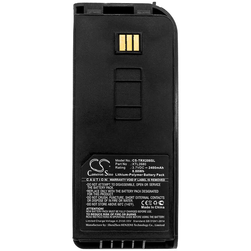 Black, 3.7V, 2400mAh, Li-Polymer Battery fits Thuraya, Xt-lite, 8.88Wh