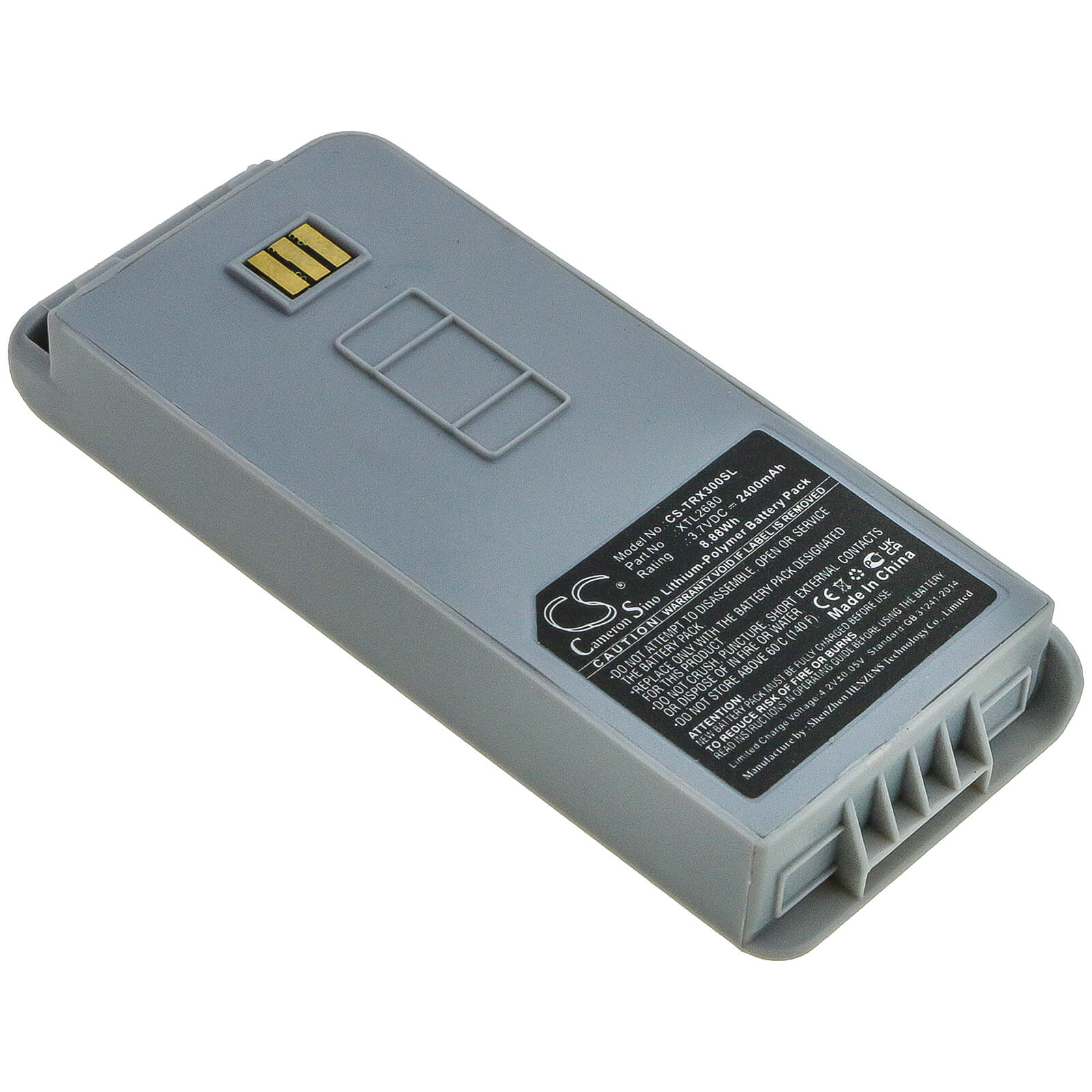 Grey, 3.7V, 2400mAh, Li-Polymer Battery fits Thuraya, Xt-lite, 8.88Wh