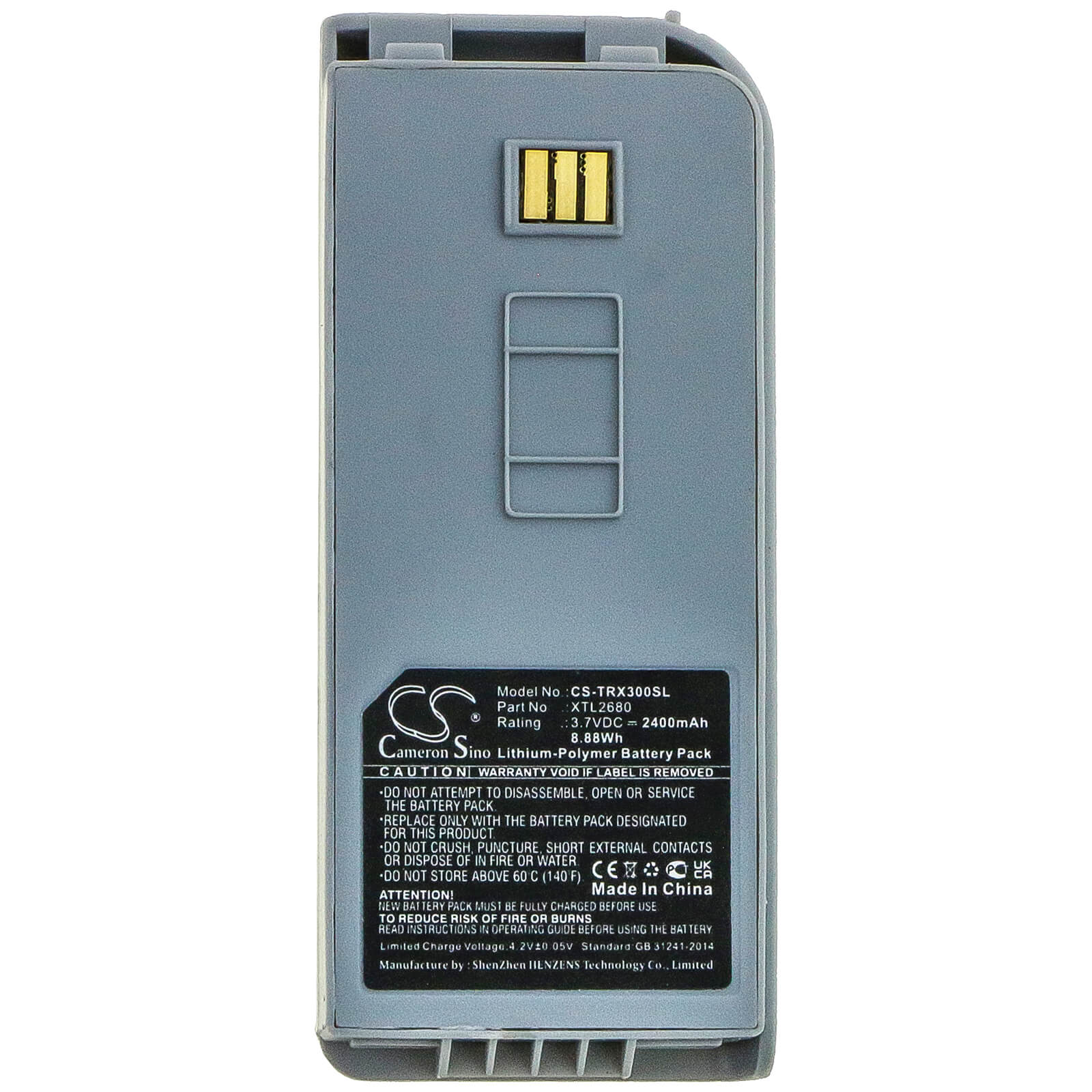 Grey, 3.7V, 2400mAh, Li-Polymer Battery fits Thuraya, Xt-lite, 8.88Wh