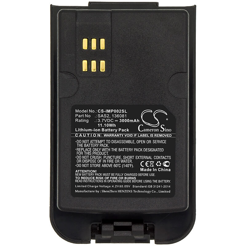 3.7V, 3000mAh, Li-ion Battery fits Inmarsat, Isatphone 2, 11.1Wh
