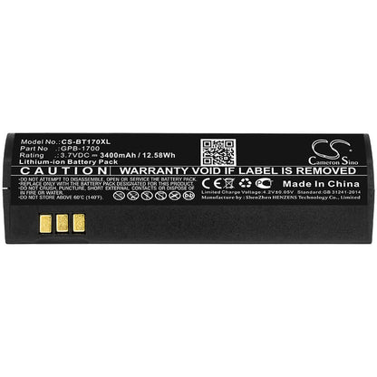 3.7V, 3400mAh, Li-ion Battery fits Globalstar, Gsp-1700, 12.58Wh