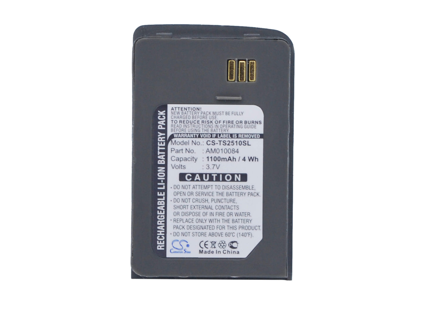 3.7V, 1100mAh, Li-ion Battery fits Thuraya, So-2510, So-2520, 4.07Wh