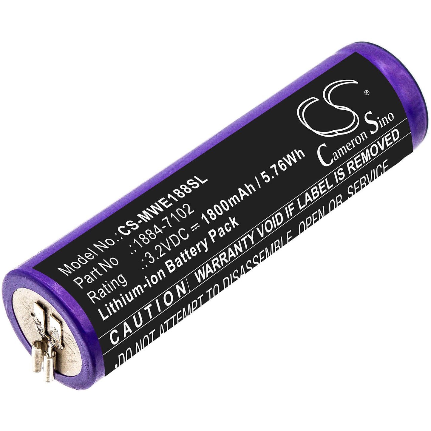 3.2V, 1800mAh, Li-ion Battery fits Moser, 1884 Li+pro, Ermila 1884, 5.76Wh