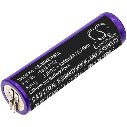 3.2V, 1800mAh, Li-ion Battery fits Moser, 1884 Li+pro, Ermila 1884, 5.76Wh