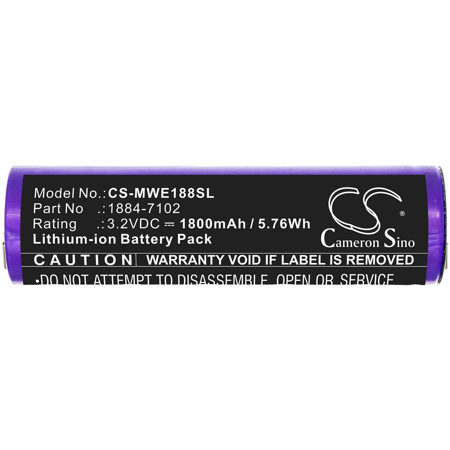 3.2V, 1800mAh, Li-ion Battery fits Moser, 1884 Li+pro, Ermila 1884, 5.76Wh