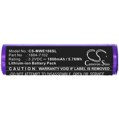 3.2V, 1800mAh, Li-ion Battery fits Moser, 1884 Li+pro, Ermila 1884, 5.76Wh