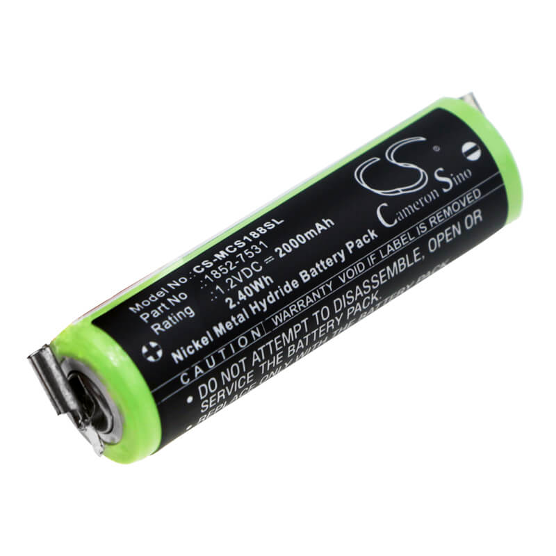 1.2V, 2000mAh, Ni-MH Battery fits Wella, Eco Xs Profi, Profi Xs, 2.4Wh