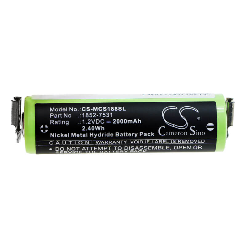 1.2V, 2000mAh, Ni-MH Battery fits Wella, Eco Xs Profi, Profi Xs, 2.4Wh