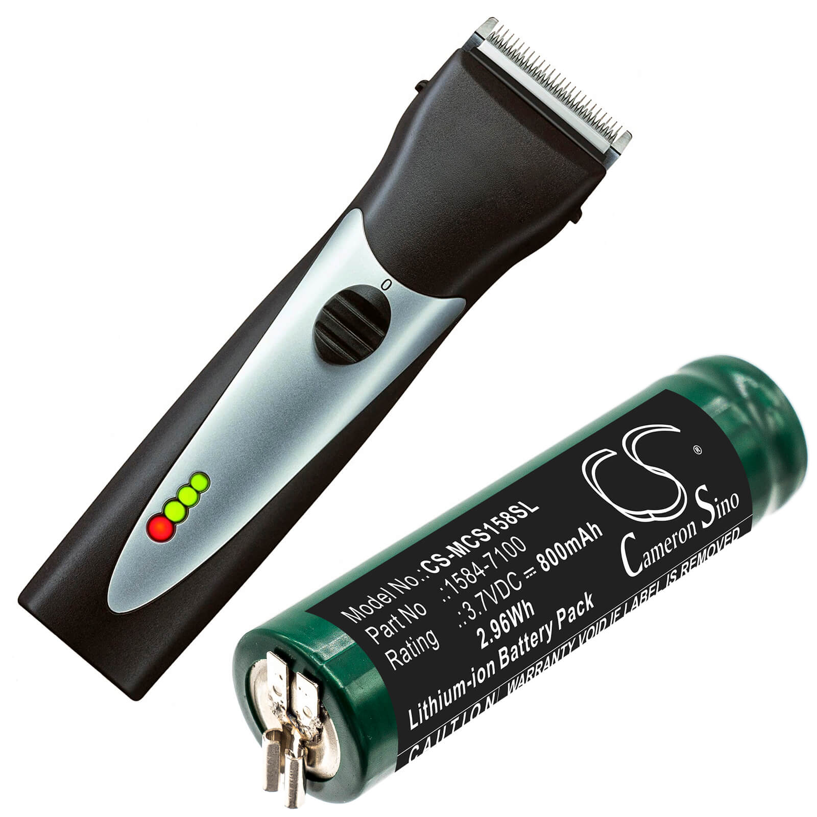 3.7V, 800mAh, Li-ion Battery fits Moser, Chromstyle 1584, 2.96Wh