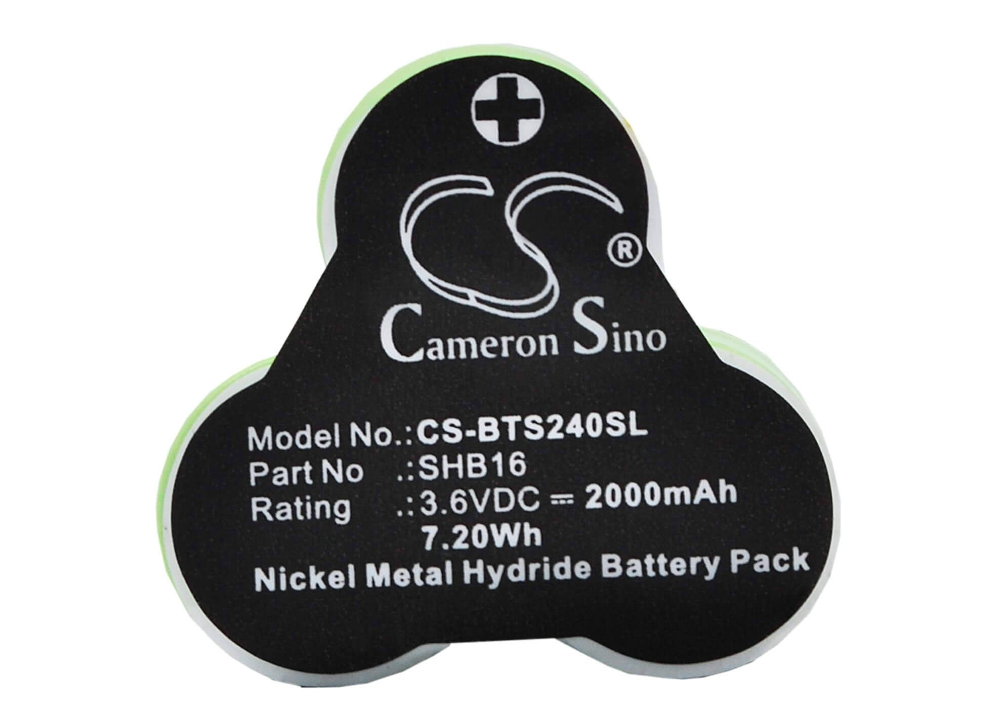 3.6V, 2000mAh, Ni-MH Battery fits Scherna, T44, 7.2Wh