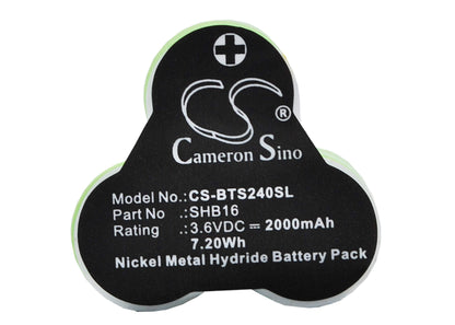 3.6V, 2000mAh, Ni-MH Battery fits Scherna, T44, 7.2Wh